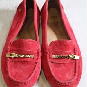 UGG Suede Davina Loafers Lipstick Red